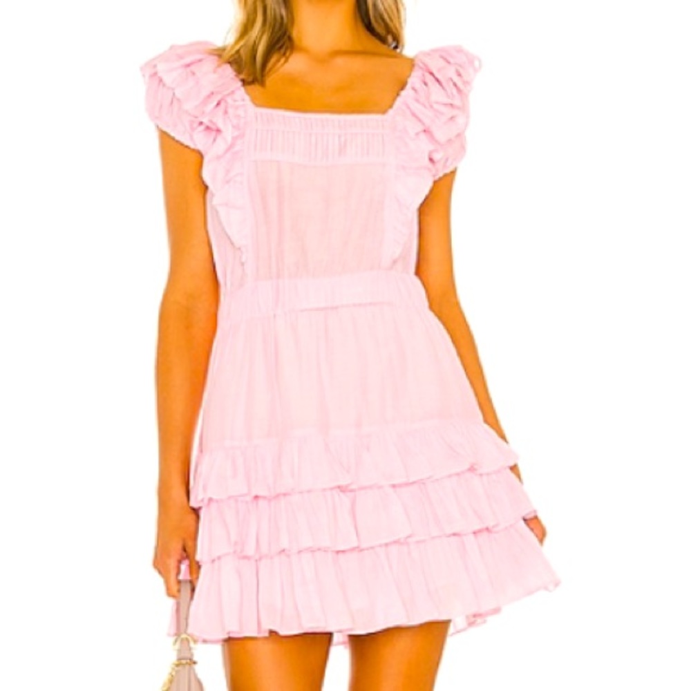 LOVESHACKFANCY IVOIRE DRESS PINK BLOSSOM XS NWT